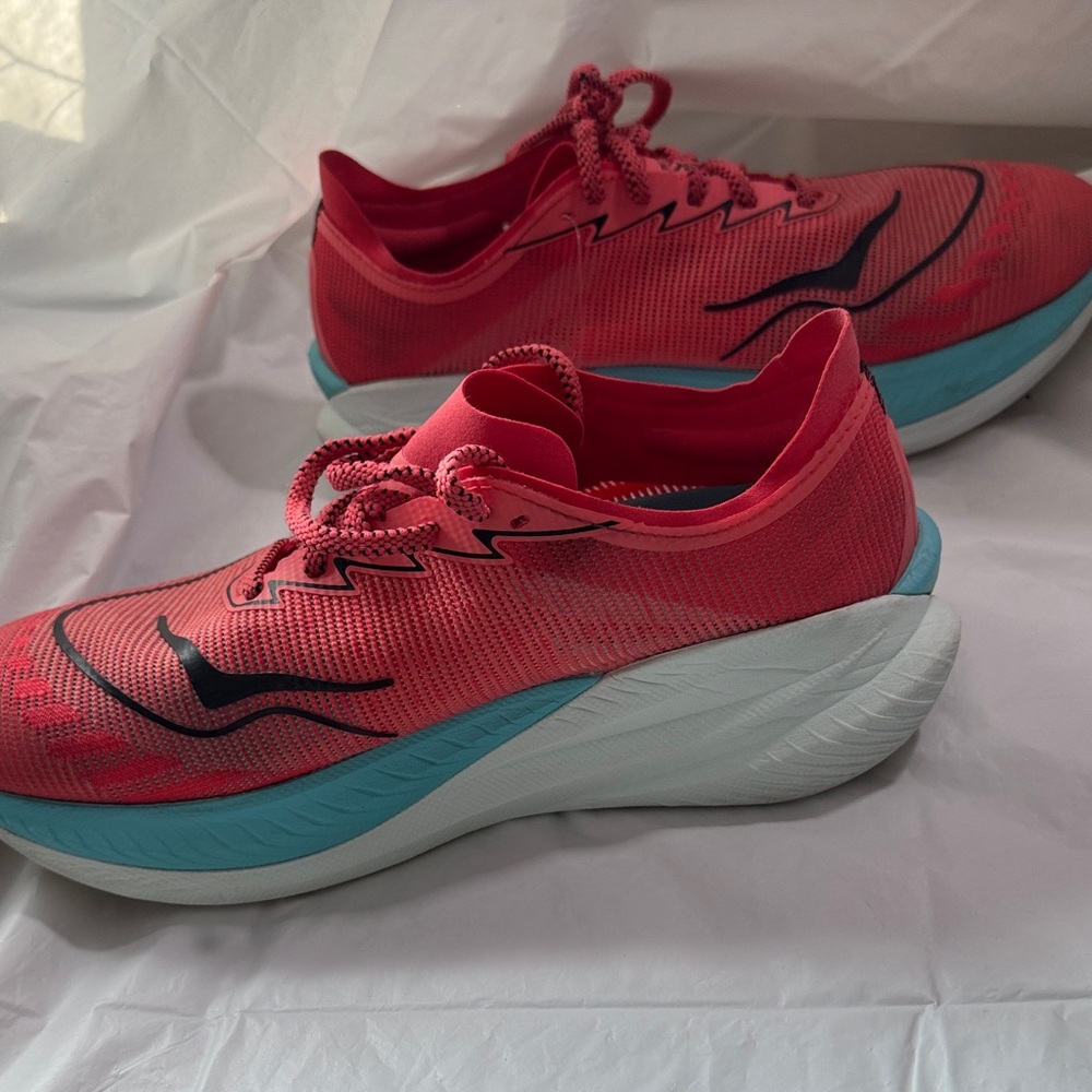 Hoka MACH X 2 Women's peach and Teal Athletic Shoes - Picture 8 of 14